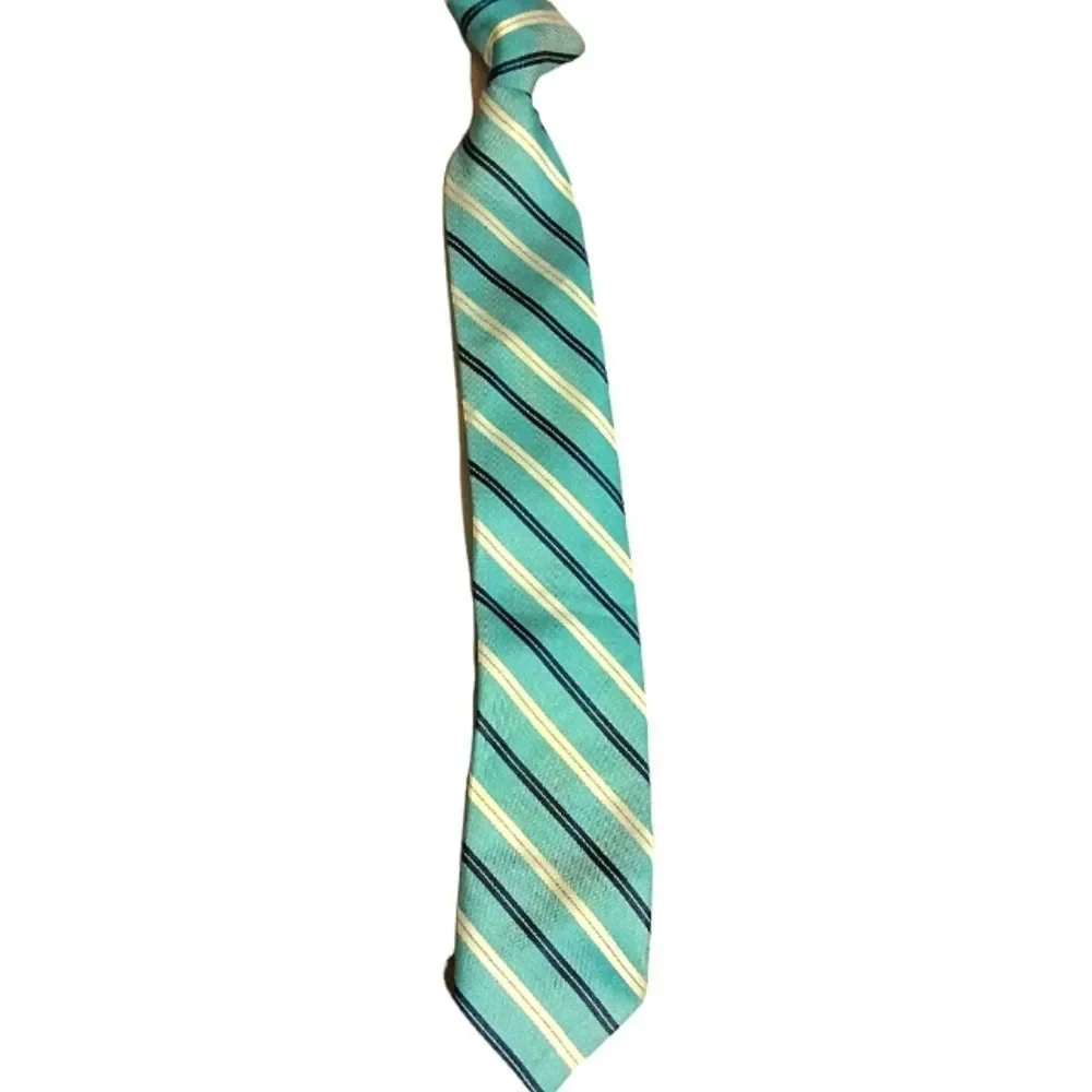 Little Boys Clip On Striped Tie 100% Polyester